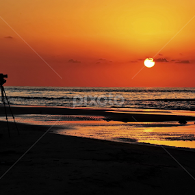 THE SOLITARY PHOTOGRAPHER by George Arnon - Landscapes Sunsets & Sunrises