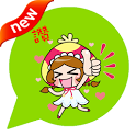 ONLINE免費貼圖☆日本可愛貼圖　蘑菇少女莉卡　中文版 icon