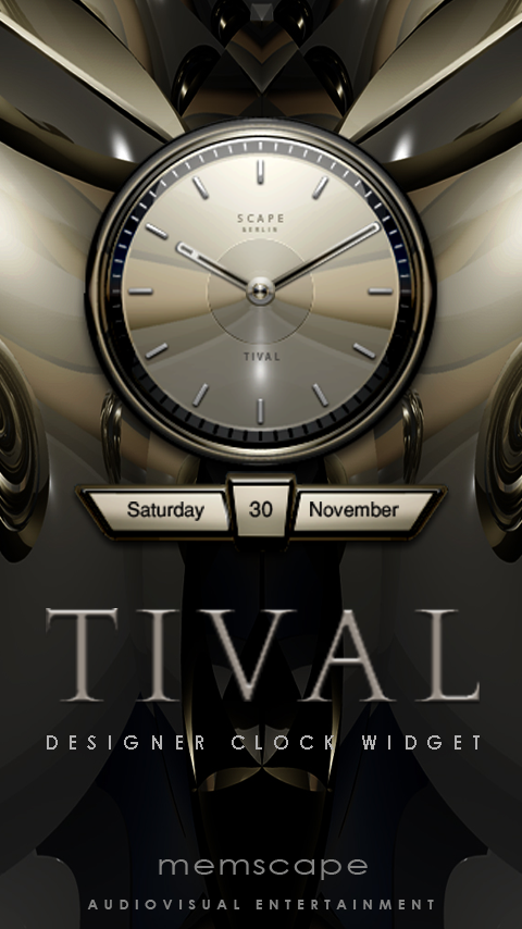 Android application TIVAL Designer Clock Widget screenshort