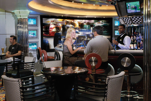 You'll have your choice of 16 bars, clubs and lounges on Serenade of the Seas, including the Pit Stop sports bar.