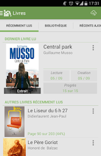 Capture d'ecran de l'application Android Aldiko Book Reader Premium