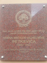 Minna Matilde Vilhelmine Patkevica Plaque