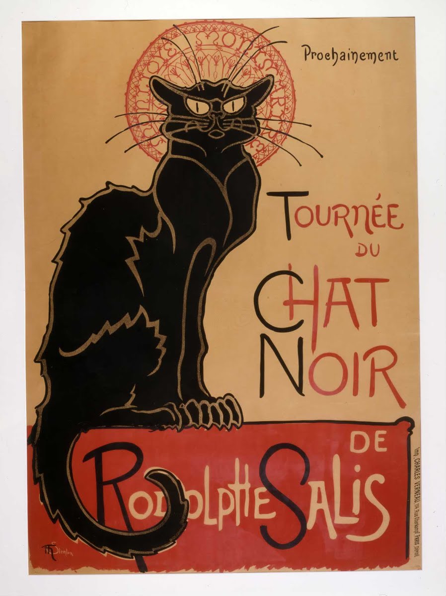 Carte postale costume le chat noir