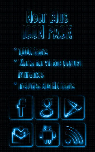 Neon Blue - Icon Pack