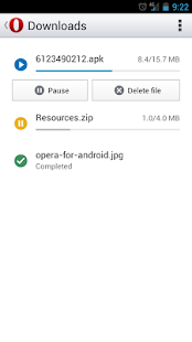 Opera browser for Android - screenshot thumbnail