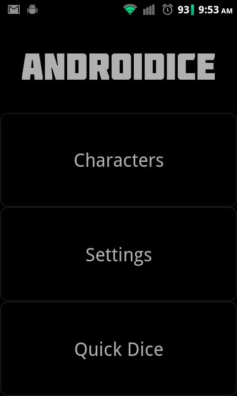 Android application AndroiDice Pro screenshort