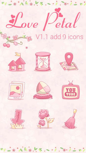 Love Petal GO Launcher Theme