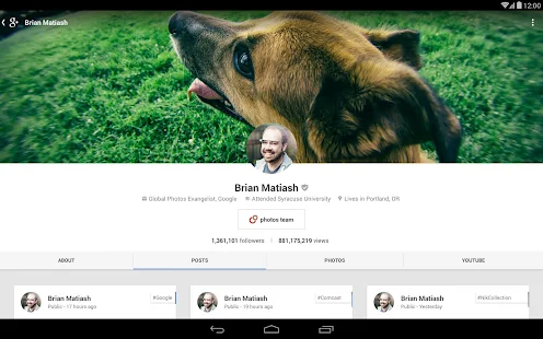 Google+ - screenshot thumbnail