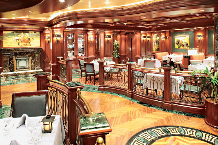 Look for upscale steak and seafood fare at Princess Cruises' Crown Grill Restaurant, voted one of the "Best Cruise Ship Steakhouses" by USA Today.  
 