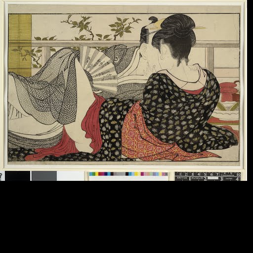 Kitagawa Utamaro Lovers In An Upstairs Room From Uta Makura