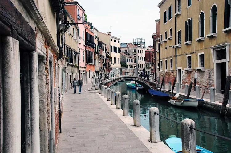 Off the Grand Canal in Venice, Italy.