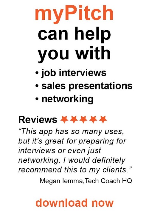 Android application myPitch: job interview answers screenshort