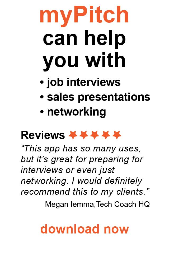 myPitch: job interview answers Screen 1