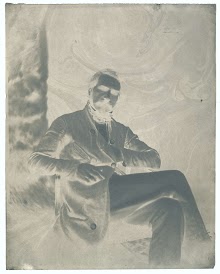 Portret van een man, mogelijk een zelfportret van Louis-Rémy Robert