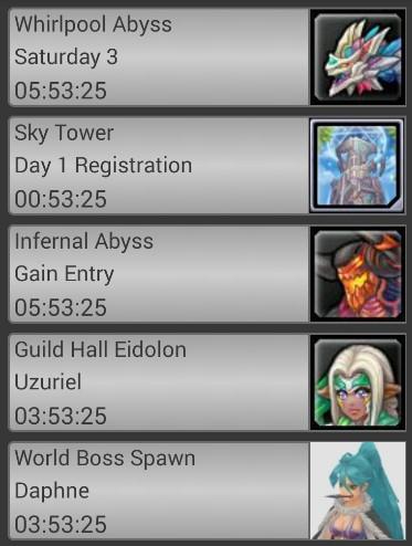 Aura Kingdom Timers