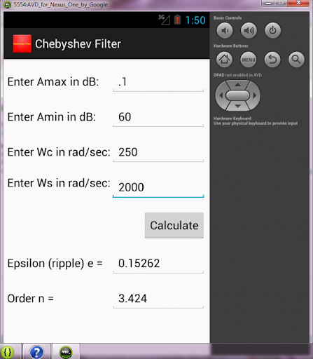 Chebyshev Filter app