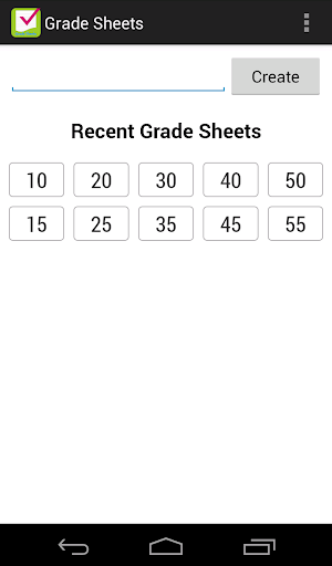 Grade Sheets
