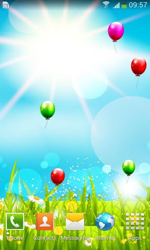 Spring Flower Balloon Free LWP