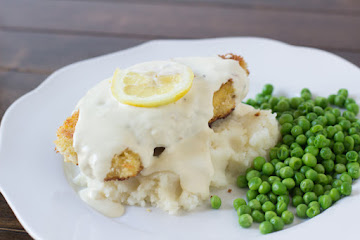 Panko Crusted Chicken with Lemon Cream Sauce