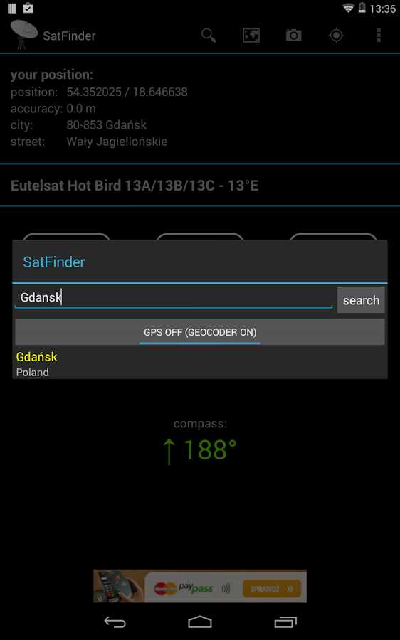 SatFinder Android Apps on Google Play