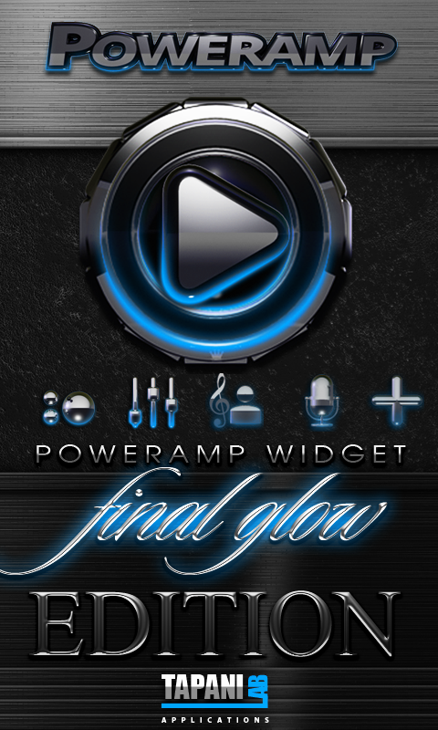 Poweramp widget Light Blue Screen 1