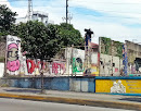 Wall Graffiti and Stone Mural