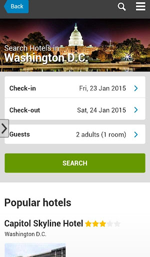 Washnington D C Hotel Finder