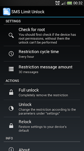 SMS Limit Unlock