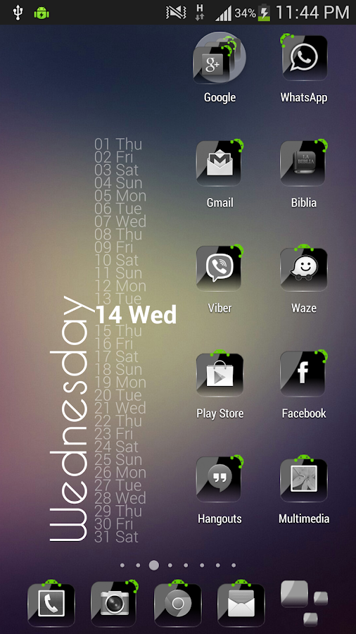 Theme Crystal Black Flat HD v13 APK