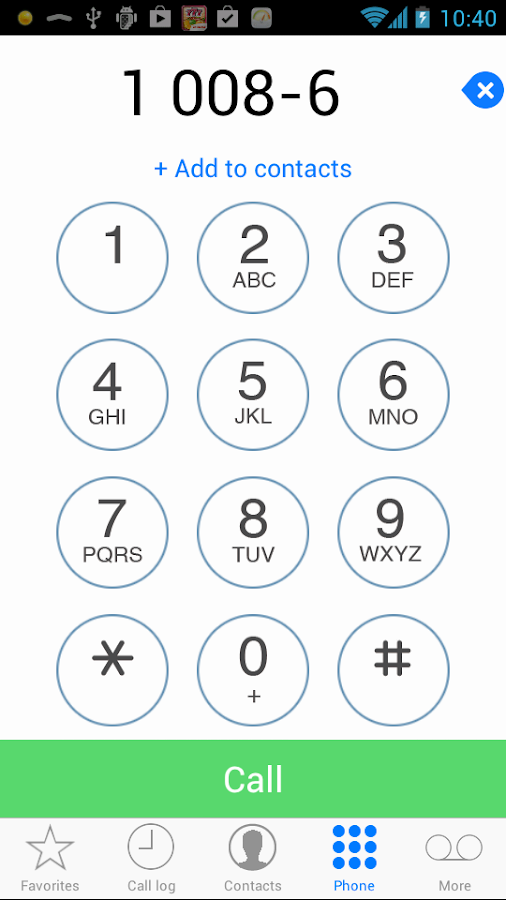 Dialer 7 - screenshot