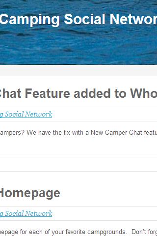WhoIsCamping Social Network