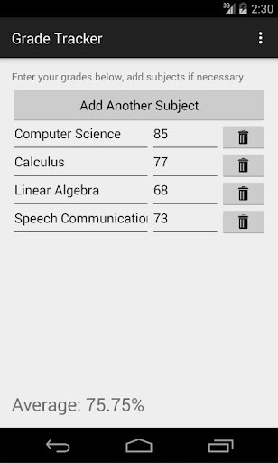 Grade Tracker