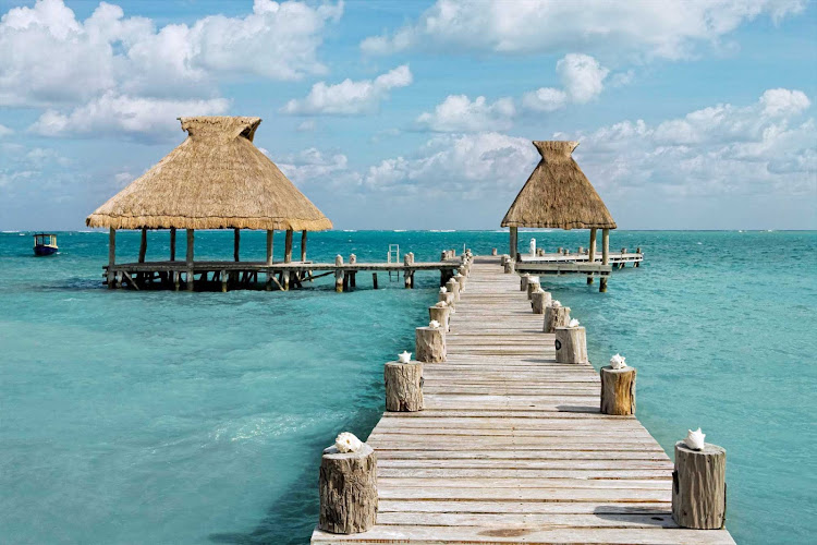 The dock at Zoëtry Paraiso de la Bonita in Riviera Maya in the Yucatan of Mexico.