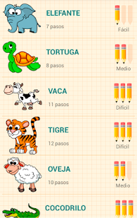 Captura de pantalla de la aplicacion Android How to Draw Animals