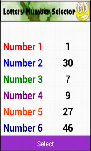Lucky Lottery Number Selector