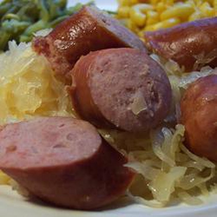 kielbasa cooker sauerkraut slow recipe Beer and Slow Cooker Sausages