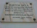 Bartók Béla emléktábla 