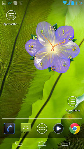 Serene flower clock HD widget