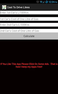 Free Download Cost to Drive Litres / 100 Km APK