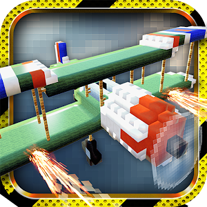 Airplane Cube Craft Block Wars for PC and MAC