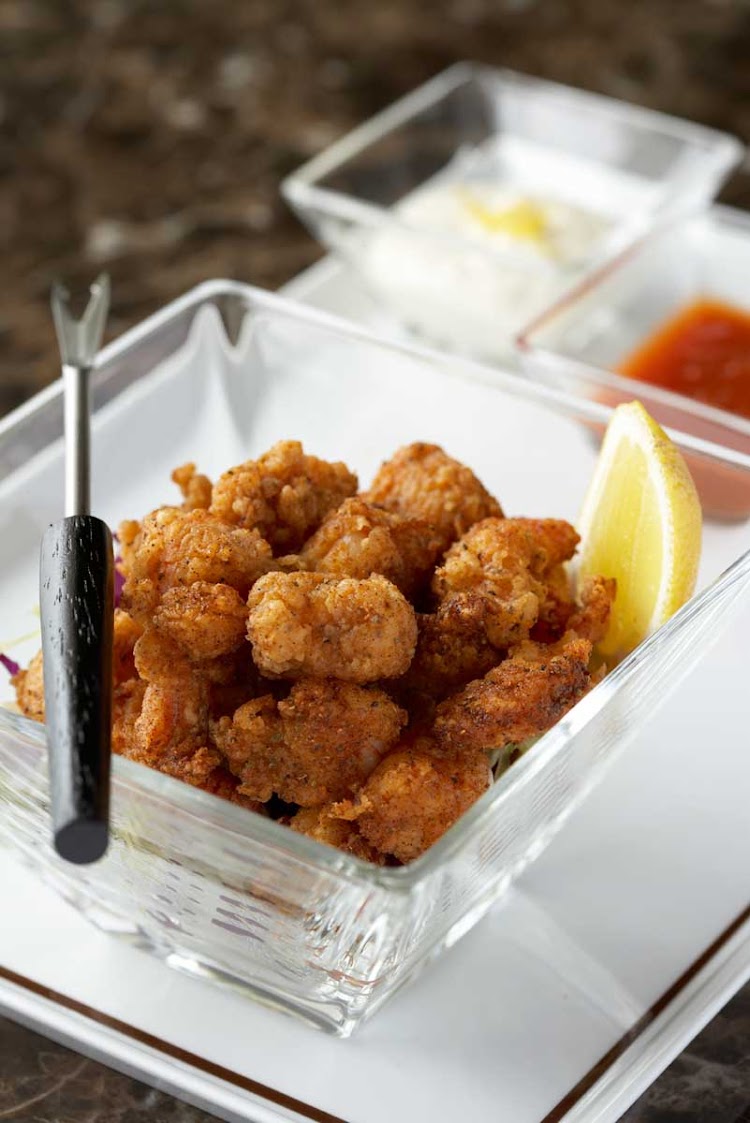 Tuscan Grille's popcorn shrimp available on your Celebrity cruise.
