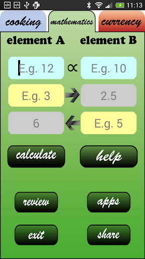 Proportion calculator