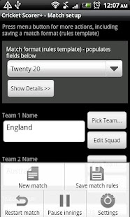 Cricket Scorer+ for Android Screen 2