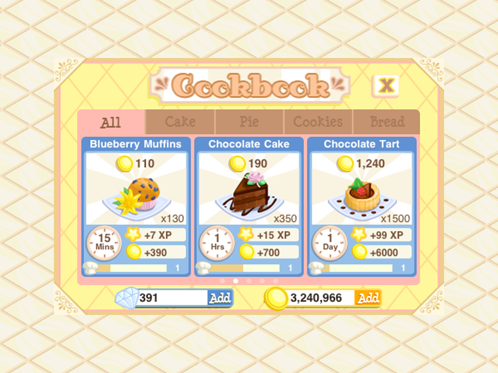 Игра Bakery story на Андроид