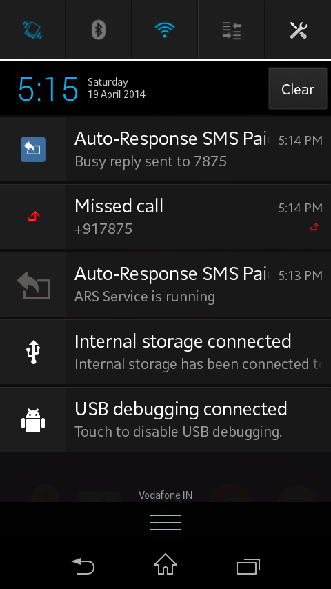 Auto-Response SMS Screen 3