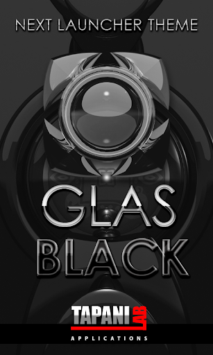 Next Launcher Theme glas black