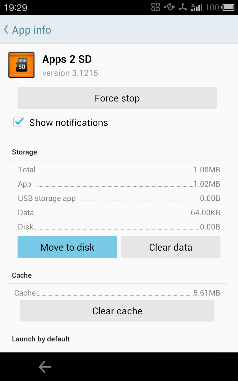 Apps 2 SD (Move app 2 sd) Screen 2