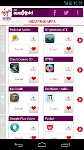 indispens’apps Virgin Mobile Screenshots 3