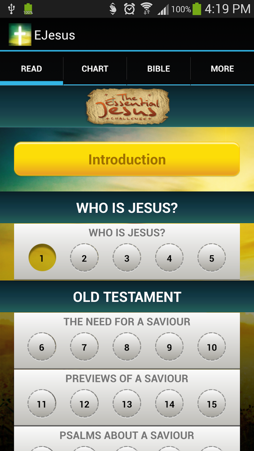EJesus Challenge Screen 1