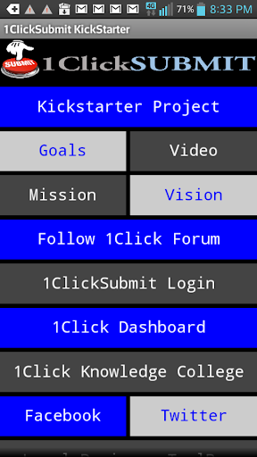 1ClickSubmit KickStarter APP